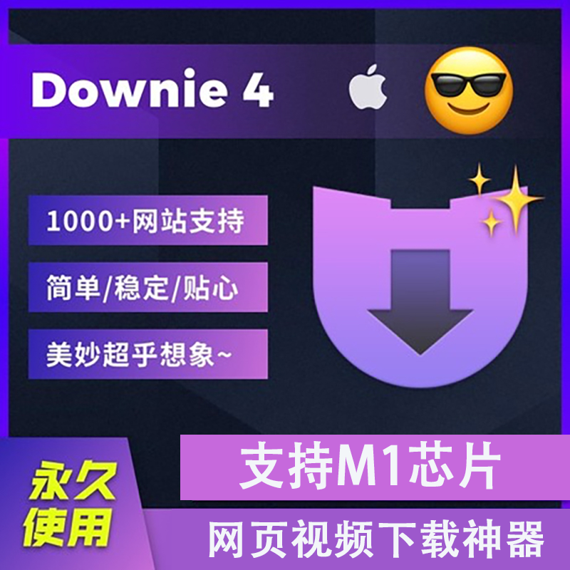 Dowine 4 for mac中文 主流网页视频 b站视频 下载软件4k高速下载 永久使用